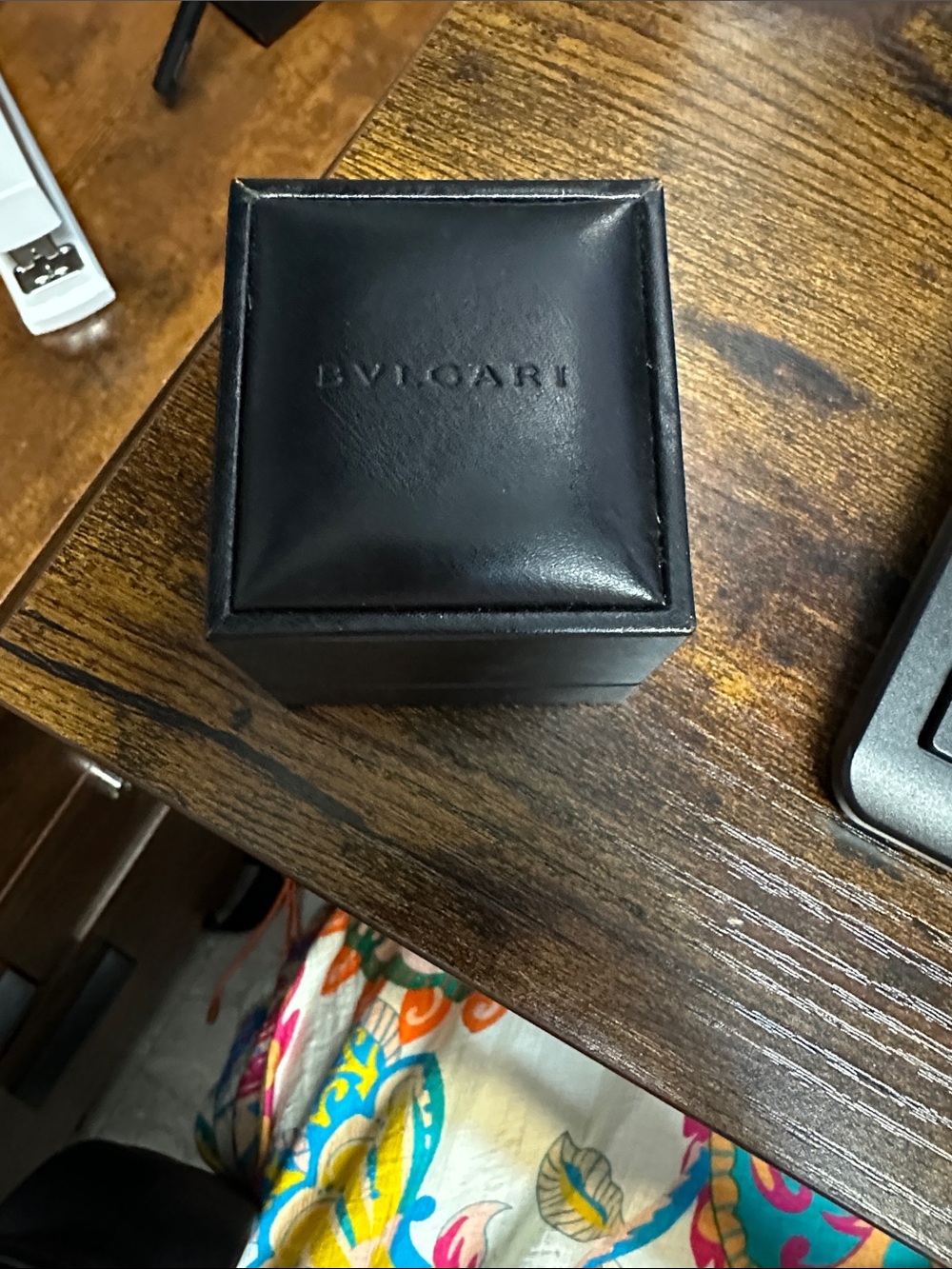 Bulgari Black Leather Men’s Jewelry Box